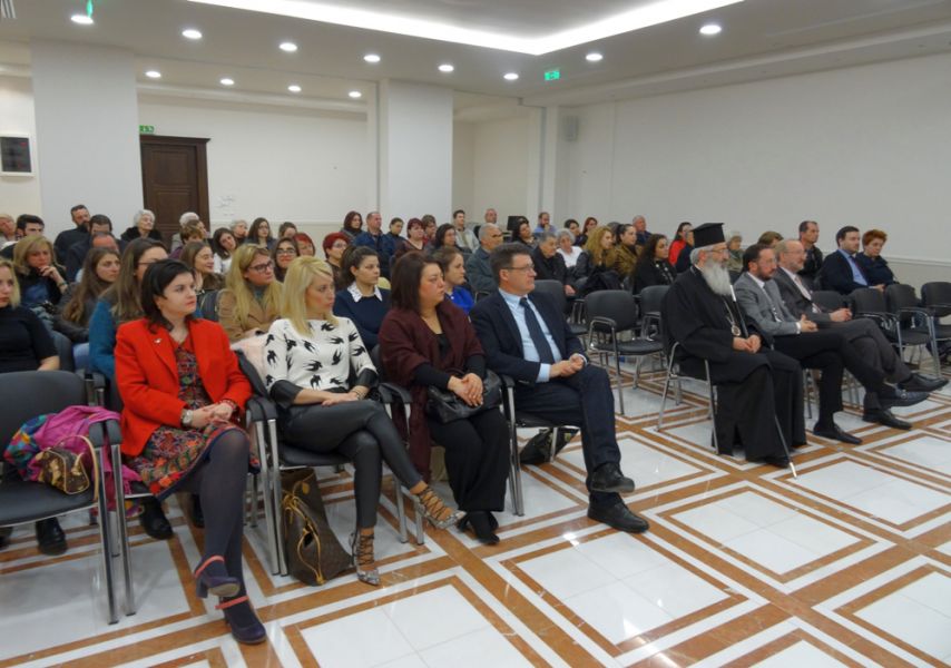 Στιγμιότυπο από τη διάλεξη στην Αλεξανδρούπολη